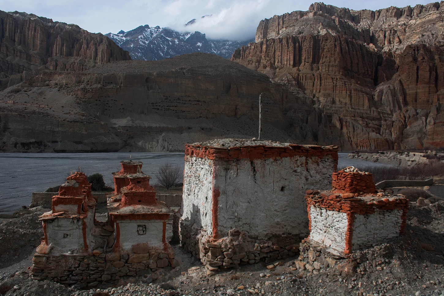  Monastery and Chorten on the Upper Mustang Trail. 