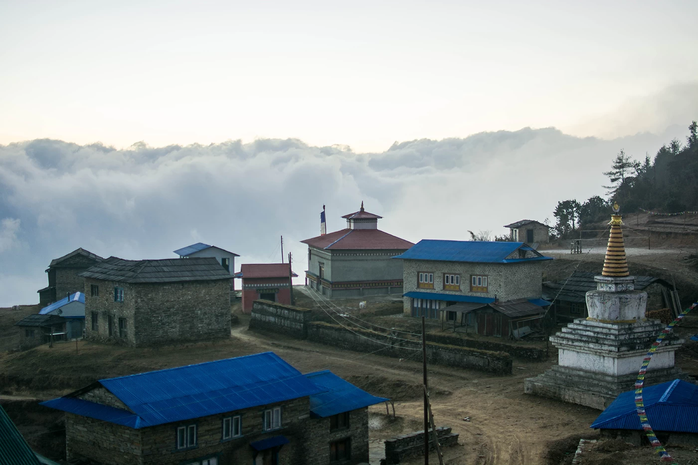  Monastery and Stupa at Pikey Trek Tail. 