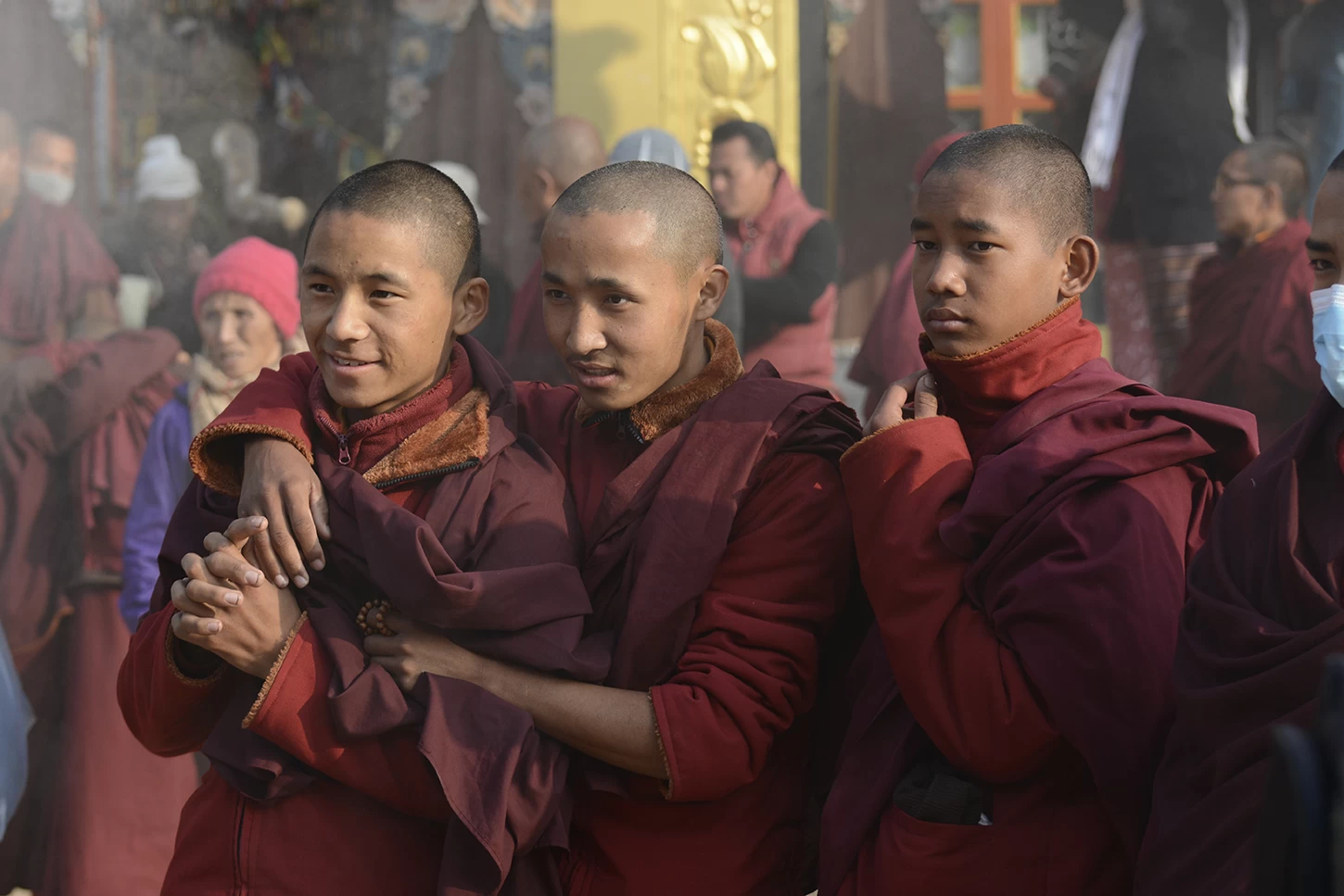  Monks at Boudha Stupa. 